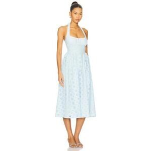 MAJORELLE Cassia Midi Dress in Baby Blue